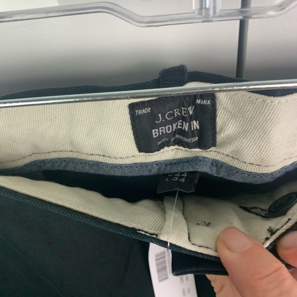NWT J Crew Men’s Size 44 x 34 484 Slim-fit stretch chino pant Black - Picture 4 of 7